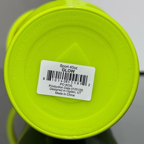 HydroJug 40oz Sport, GLOW NEON YELLOW - Picture 8 of 11